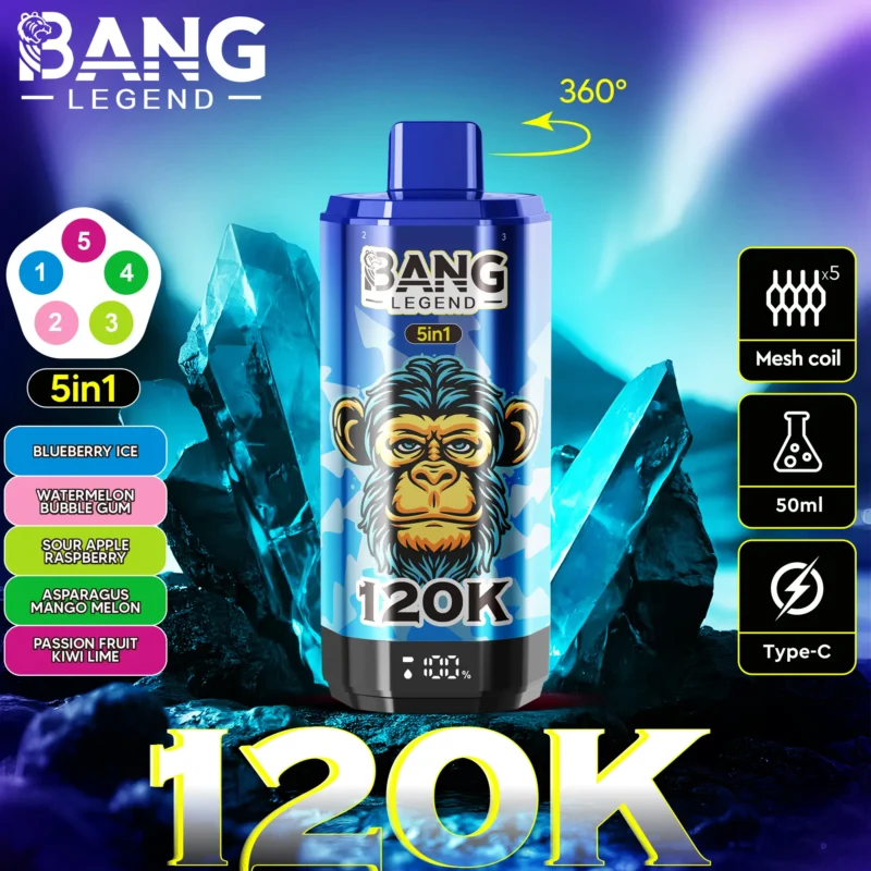 Bang-Legend-120k-eub-blueberry-ice-watermelon-bubble-gum-sour-apple-raspberry-lotus-fruit-mango-melon-passion-fruit-kiwi-lime