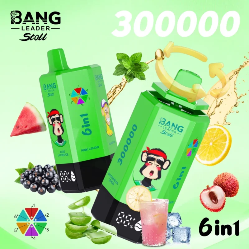 bang-leader-300k-eub-vape-aloe-lychee-ice-and-pink-lemon-and-glacier-ice-and-pine-needle-mint-and-black-currant-ice-and-watermelon-lemon