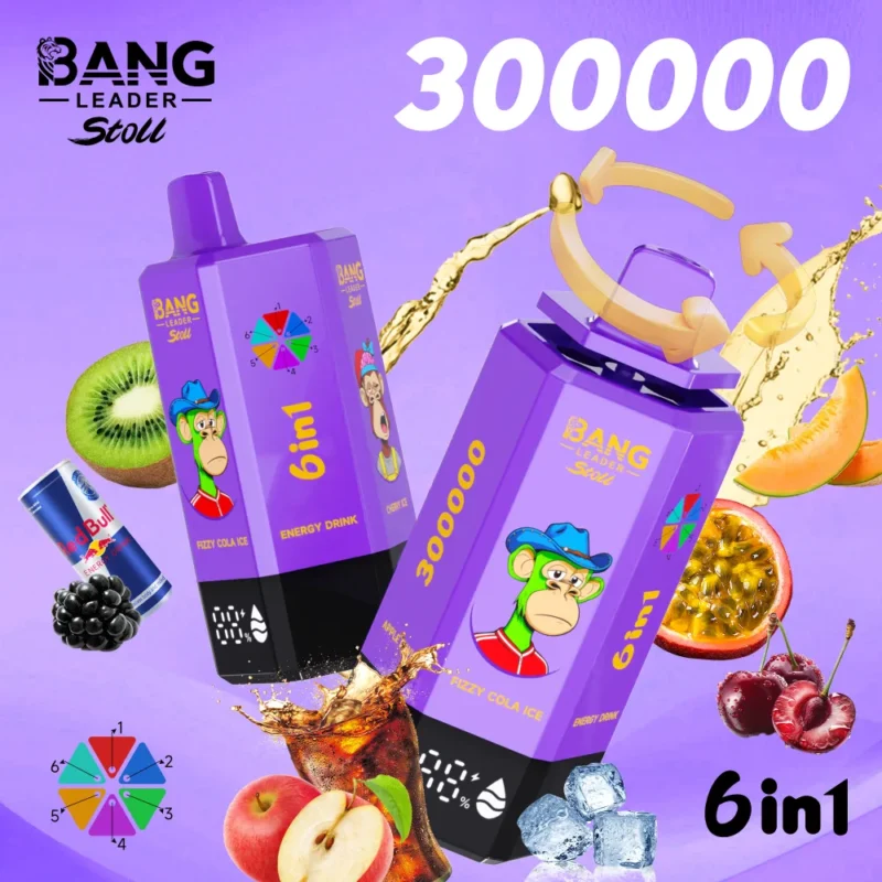bang-leader-300k-eub-vape-cola-ice-and-energy-drink-and-cherry-ice-and-melon-passion-fruit-and-blackberry-ice-and-kiwi