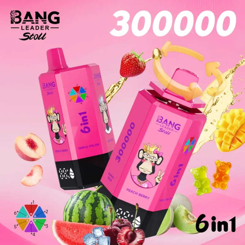 bang-leader-300k-eub-vape-peach-berry-and-triple-melon-and-grape-ice-and-black-dragon-ice-and-fizzy-cherry-ice-and-gummy-bear
