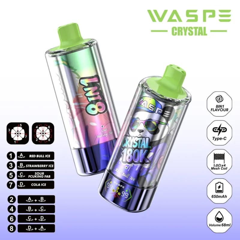waspe-crystal-180k-8-in-1-flavors-eub-bull-ice-and-strawberry-ice-and-sour-fcuking-fab-and-cola-ice