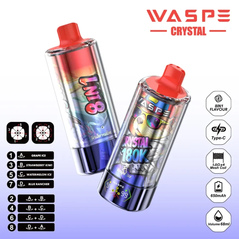 waspe-crystal-180k-8-in-1-flavors-eub-grape-ice-and-strawberry-kiwi-and-water-melon-ice-and-blue-rancher