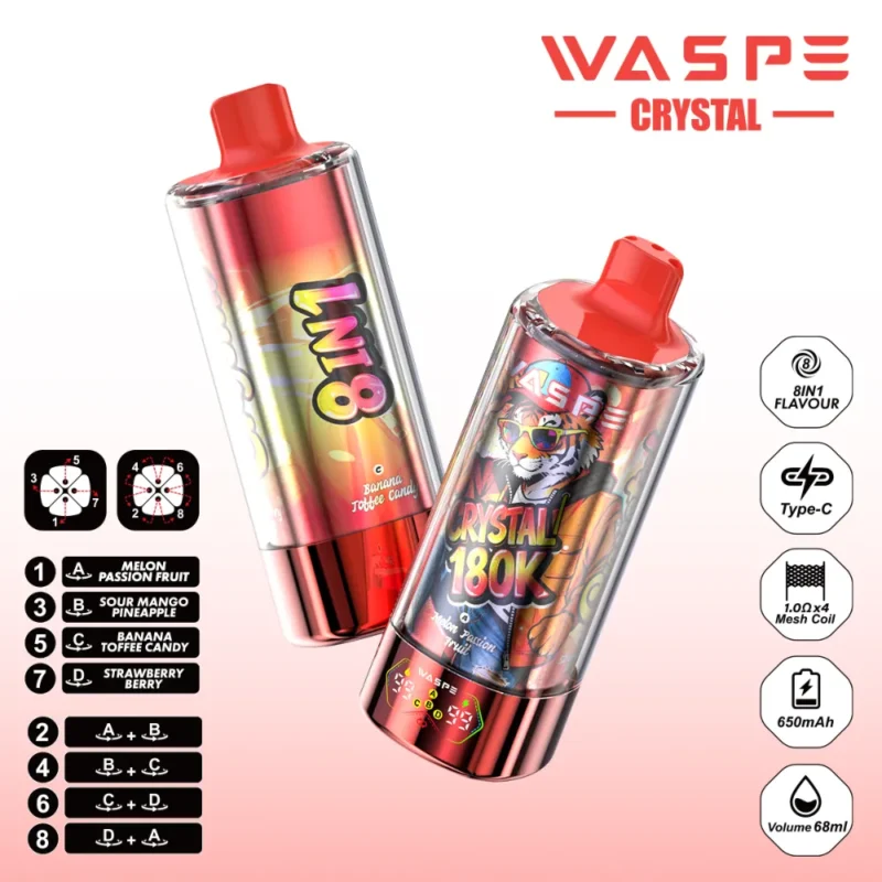 waspe-crystal-180k-8-in-1-flavors-eub-melon-passion-fruit-and-sour-mango-pineapple-and-banana-toffee-candy-and-strawberryberry