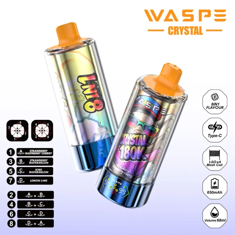 waspe-crystal-180k-8-in-1-flavors-eub-strawberry-raspberry-cherry-and-strawberry-watermelon-and-kiwi-watermelon-and-lemon-lime