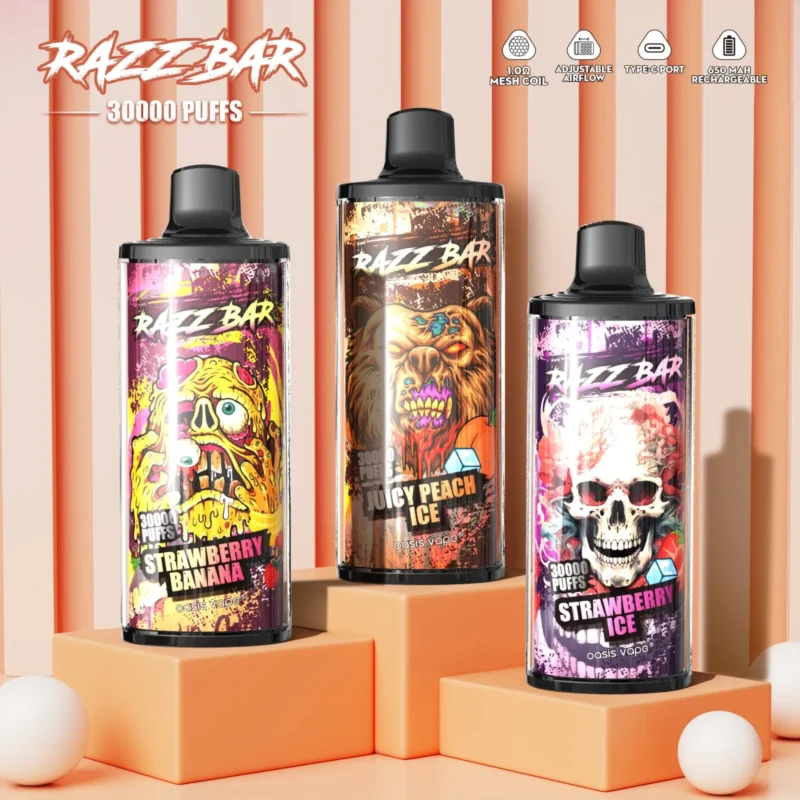 Euvapetop Razz 30k Bar Disposable Vape device view 4