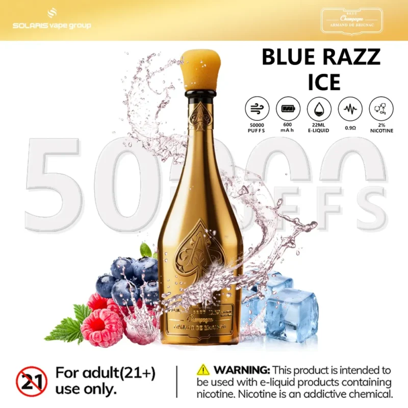 Euvapetop Champagne Puffs Vape Disposable device design