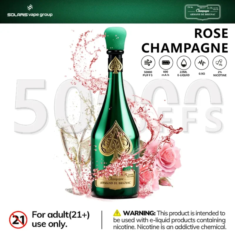 Euvapetop Champagne Puffs Vape Disposable device detail 2