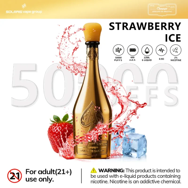 Euvapetop Champagne Puffs Vape Disposable device design 2