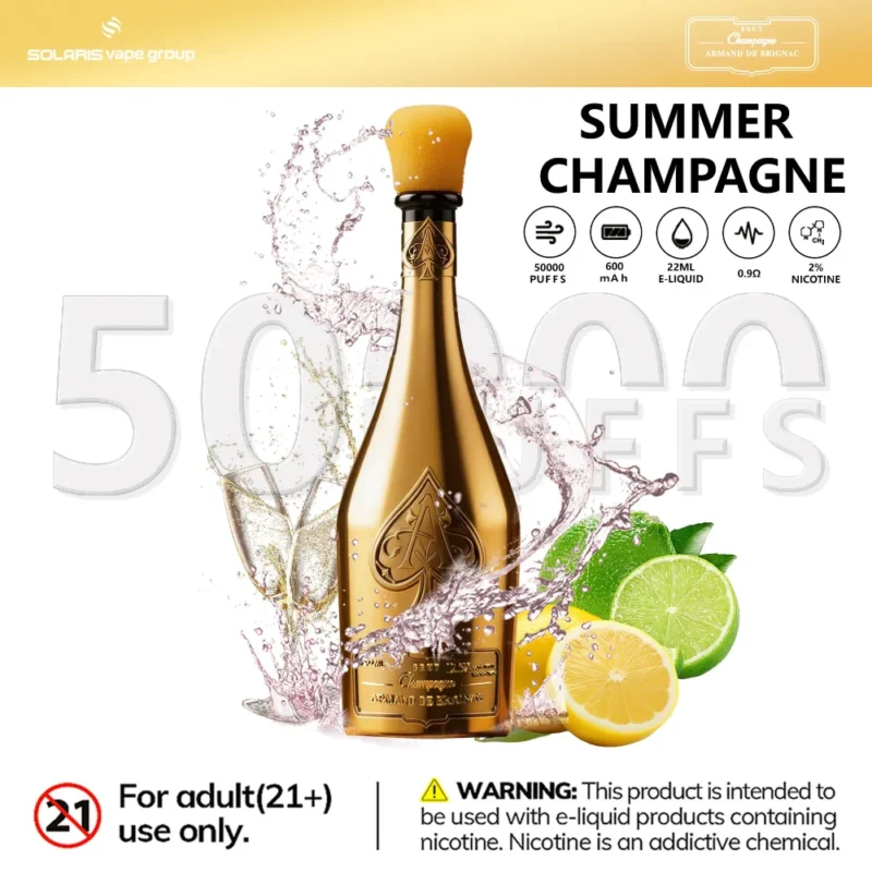Euvapetop Champagne Puffs Vape Disposable device variant 2