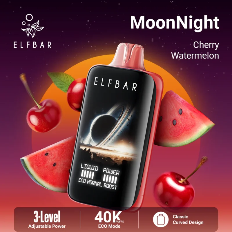 Euvapetop Elfbar Cherry Moonnight Disposable Vape device