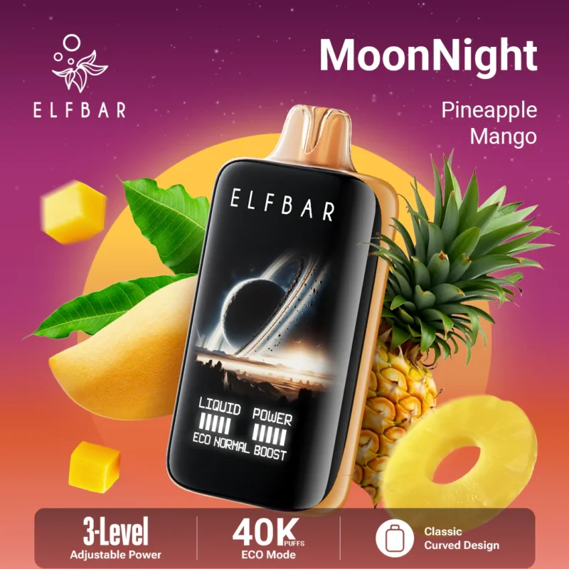 Euvapetop Elfbar Pineapp Moonnight Disposable Vape device