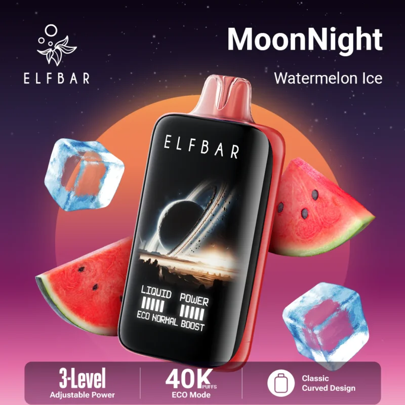 Euvapetop Elfbar Watermelon Moonnight Disposable Vape device
