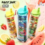 Euvapetop Razz Puffs Bar Disposable Vape device detail