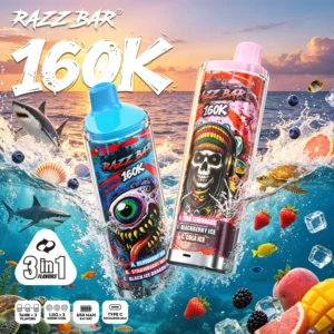 Euvapetop Razz Puffs Bar Disposable Vape device