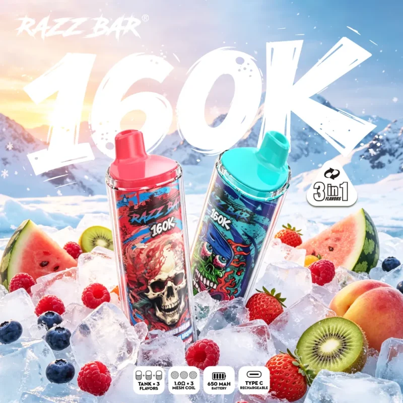 Euvapetop Razz Puffs Bar Disposable Vape device variant