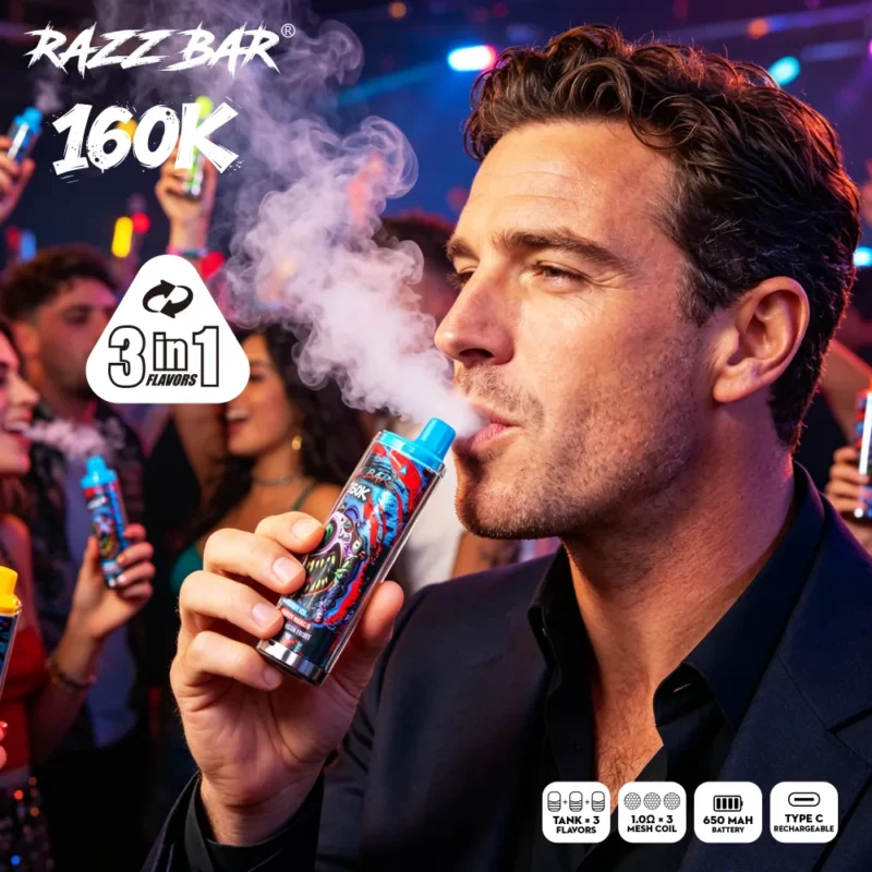 Euvapetop Razz Puffs Bar Disposable Vape device image