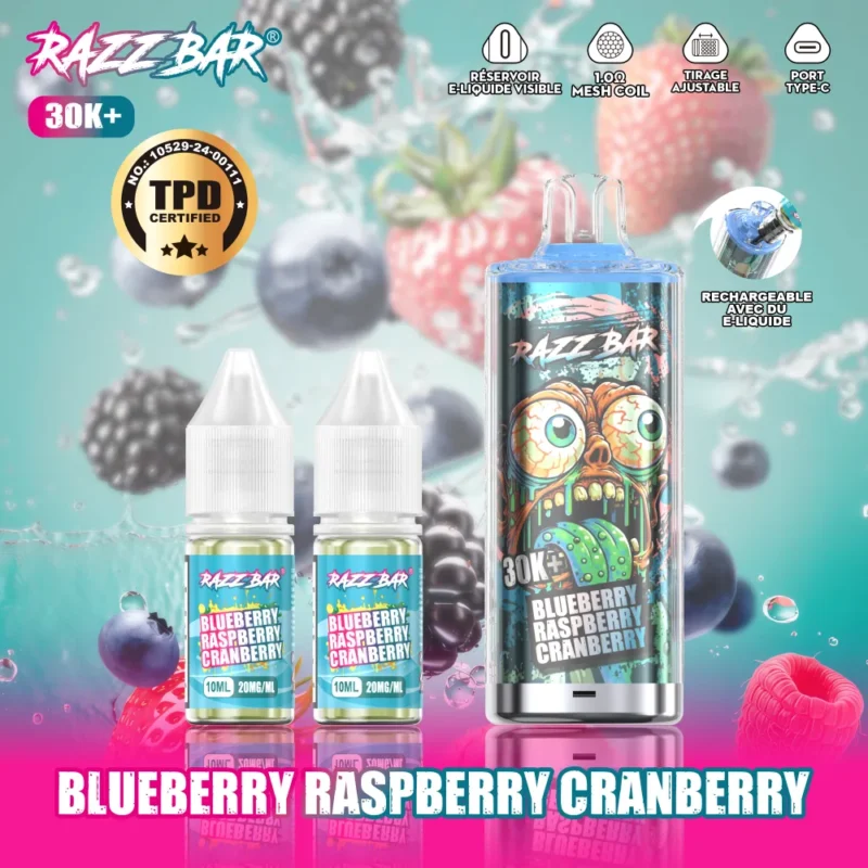 Euvapetop Razz 30k Bar Disposable Vape device design
