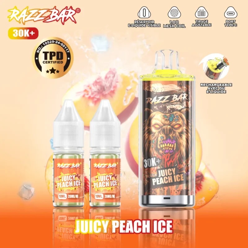 Euvapetop Razz 30k Bar Disposable Vape device view 2