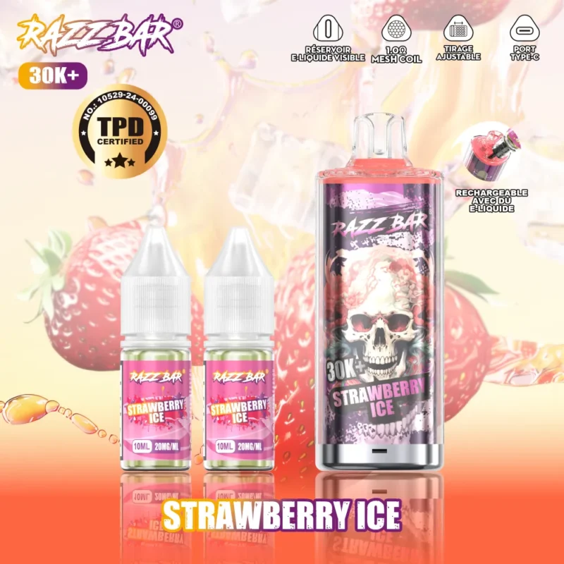 Euvapetop Razz 30k Bar Disposable Vape device design 3