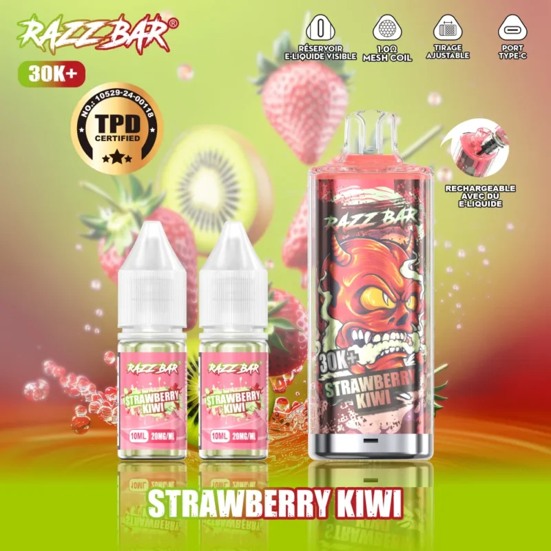 Euvapetop Razz 30k Bar Disposable Vape device view 3
