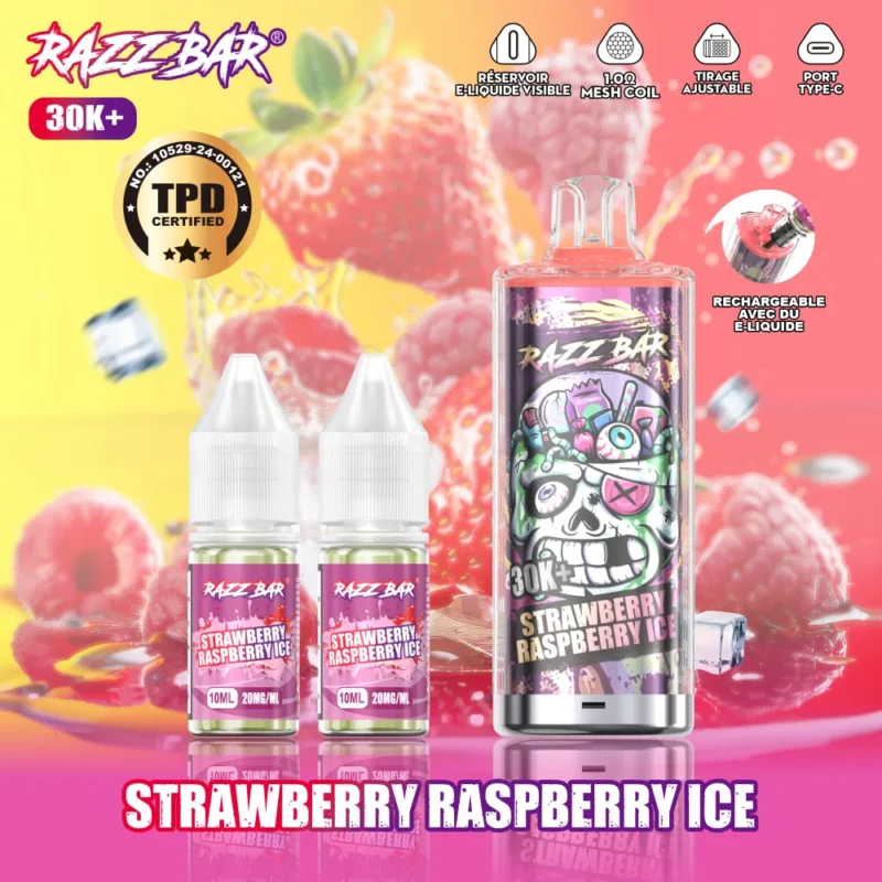 Euvapetop Razz 30k Bar Disposable Vape device image 3