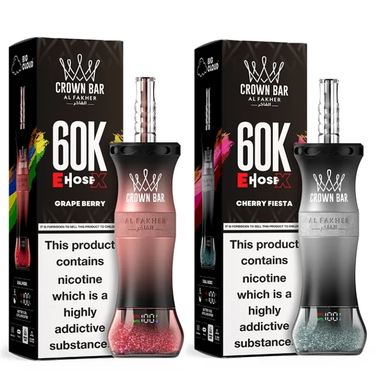 Al Fakher Crown Bar E-Hose X 60000 disposable vape stocked in the EU warehouse