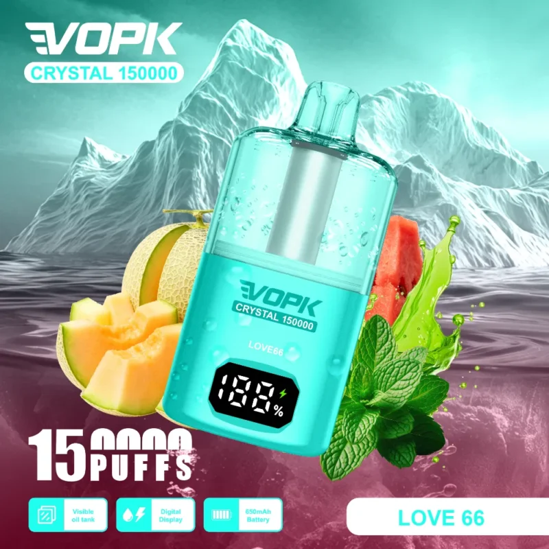 Euvapetop Vopk Puffs Crystal Disposable Vape device detail 2