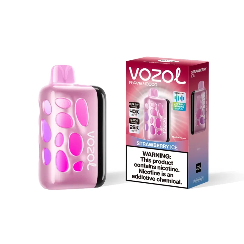 Euvapetop Vozol Strawberry Rave Disposable Vape device