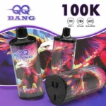 Purple grape e cigarette with ice blue design and clear tank.