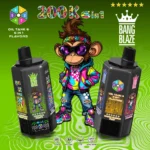 Bang Blaze 200K 6 in 1 Disposable Vape Triple Mango flavor featuring Dual Mesh Coil and rechargeable battery