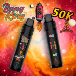 Bang King Triple 50000 vape euvapetop with blue LED light.