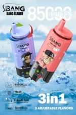 BANG Leader 85K 3-in-1 vape with rotating flavor selector and digital display