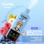 BANG Leader 85K Blueberry Ice, Blue Razz and Fragrant Pear vape