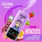 BANG Leader 85K Grape Ice, Strawberry Kiwi and Passion Fruit Guava vape