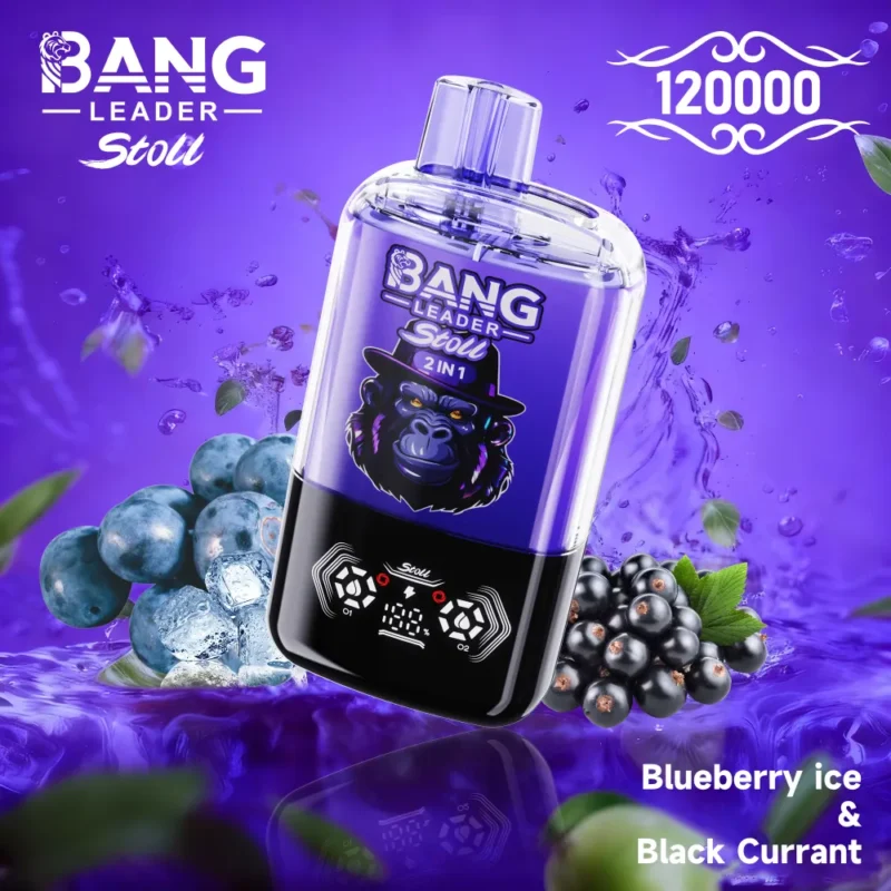 Bang Leader Stoll 120K disposable vape featuring OLED display and rechargeable battery