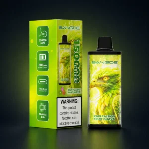 BANGDE 150K Kiwi Passion Fruit Guava disposable vape and retail box