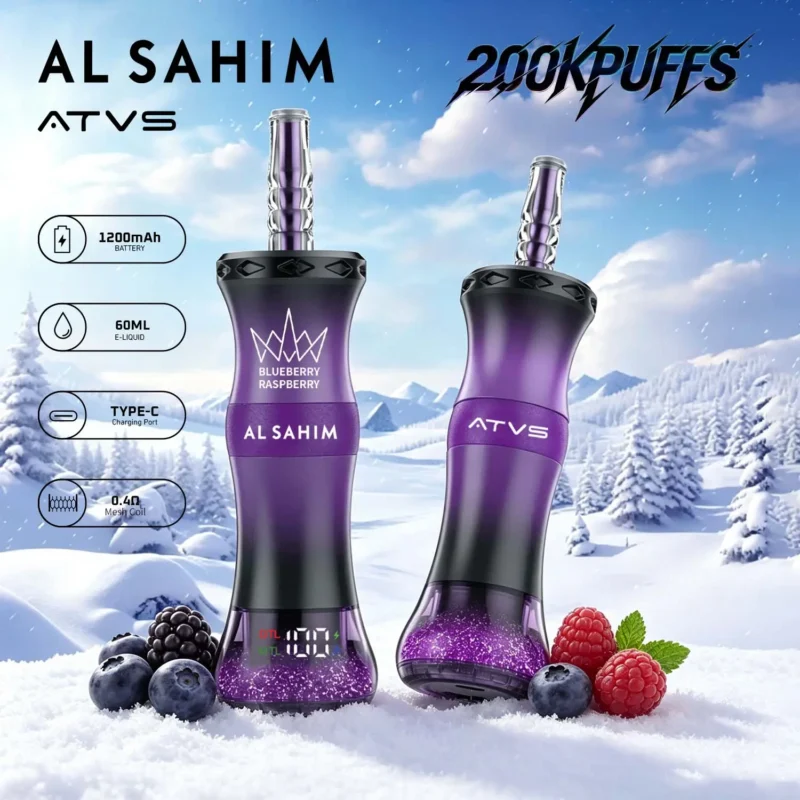 Euvape Atvs Sahim Al Al Fakher 60k same mode Disposable Vape device detail