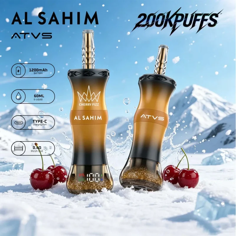 Euvape Atvs Sahim Al Disposable Vape Al Fakher 60k same mode device view