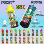 Fizzy Prime Max 80K range with 20 available flavors