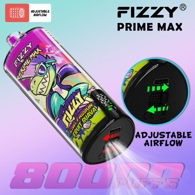 Adjustable airflow control on the Fizzy Prime Max 80K