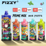 Fizzy Prime Max 80K vape in five flavor designs