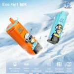 Fumot Eco 80K 4 in 1 Disposable Vape with 80000 puffs, Dual Mesh Coil, digital display, 800mAh rechargeable battery and Type-C charging