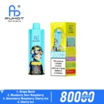 Fumot Eco 80K 4 in 1 disposable vape with retail box, 80000 puffs, rechargeable battery and Type-C fast charging