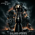 HUMO AZUL Dark Night black vape with skull-inspired design