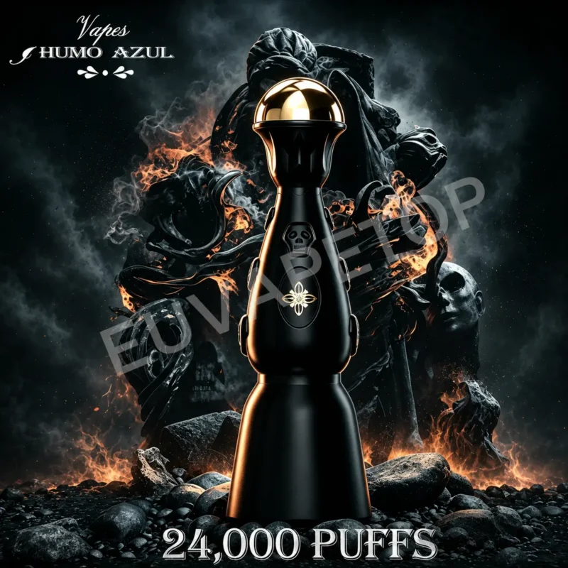 HUMO AZUL Dark Night black vape with skull-inspired design