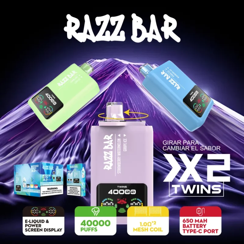 Razz Bar 40000 Crystal dual flavor vape from EU Vape Top