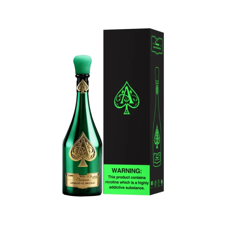 Solaris Champagne Vape 50K green vape with product packaging