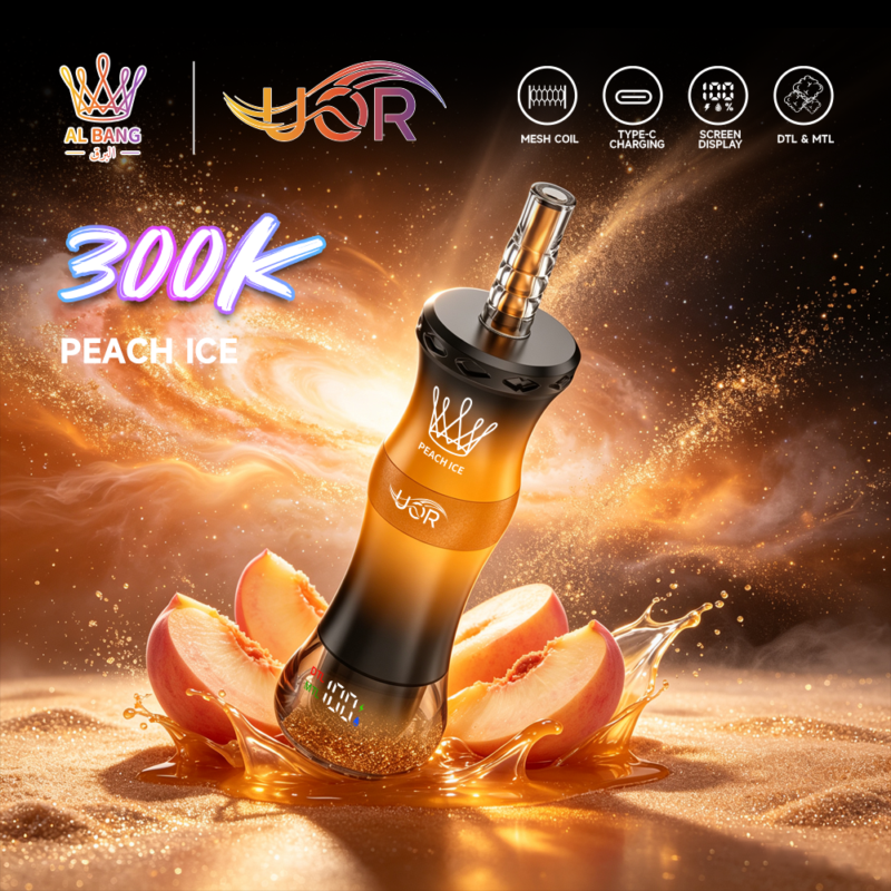 UOR AL BANG 300K Peach Ice flavor vape