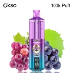 OKSO Tornado 100K Grape Ice: líquido para vapeo con sabor a uvas frescas