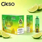 OKSO Tornado 100K, líquido para vapeo con sabor a limón y lima, con dispositivo y embalaje